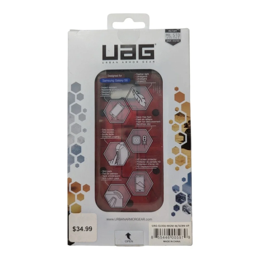 F7. UAG Urban Armor Gear Plasma Series Case for Samsung Galaxy S6‎ - Red Magma